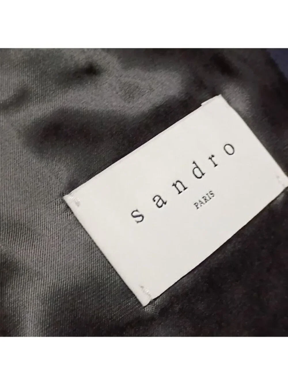 Sandro Paris Mens Navy Wool Preppy LondonSuit Blazer Jacket Slim Fit 2-Button - Picture 3 of 16
